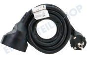 Q-Link 5520463  Kabel 3 x 1,5 mm2 3 Meter Schwarz geeignet für u.a. Verlängerungskabel Schutzleiter