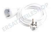 Exin 5520405  Kabel 3x1mm2 2300W 10A weiß geerdet 5m geeignet für u.a. Verlängerungskabel