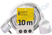 Q-Link 5520464  Kabel 3x1,5 mm2 10 Meter Weiß geeignet für u.a. Verlängerungskabel Schutzleiter