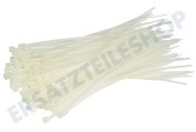 Kabelbinder 140x3,6mm transparent/weiß