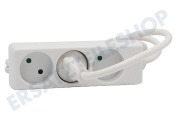 Q-Link 5520260  Steckdosenleiste 2x1,5 mm 1,5 Meter Weiß geeignet für u.a. Triple ohne EKG