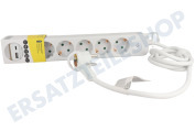 Q-Link 5520376  Steckdosenleiste 3x 1,5 mm2 1,5 Meter 1x USB-A, 1x USB-C, Weiß geeignet für u.a. fünffach mit Schutzerde und Schalter