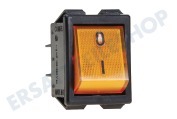 Universeel 432471  Schalter Kippschalter groß + gelbes Licht, 4 x 6,3 mm AMP geeignet für u.a. 16A 250V