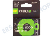LR6 ReCyko+ Pro AA 2000 - 4 wiederaufladbare Batterien