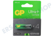 GP GPULP15A923C4  LR06 AA-Batterie GP Alkaline Ultra Plus 1,5 Volt, 4 Stück geeignet für u.a. Penlite Ultra Plus Alkaline