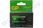 GP GPULP13A159C2 LR20 D  Batterie GP Alkaline Ultra Plus 1,5 Volt, 2 Stück geeignet für u.a. Ultra Plus Alkaline