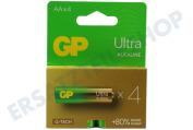 GP GPULT15A357C4  LR06 AA-Batterie GP Alkaline Ultra 1,5 Volt, 4 Stück geeignet für u.a. Penlite Ultra Alkaline