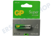 GP GPSUP15A763C4  LR06 AA-Batterie GP Super Alkaline 1,5 Volt, 4 Stück geeignet für u.a. Penlite Super Alkaline