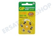 GP GPZA10F145C6  ZA10 Hörgerätebatterien ZA10 - 6 Knopfzellen geeignet für u.a. Hörgerätebatterie gelb -inkl. VWB-