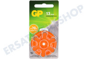 GP GPZA13F465C6  ZA13 Hörgerätebatterien ZA13 - 6 Knopfzellen geeignet für u.a. ZA13 orange Hörgeräte-Batterie