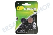 GP GPCR2016STD329C4  CR2016 CR2016 GP Lithium Knopfzelle 3 Volt geeignet für u.a. DL2016 Lithium