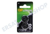 GP GPCR2016STD215C2 CR2016  Batterie Knopfzelle Lithium 3V, 2 Stück geeignet für u.a. CR2016 DL2016