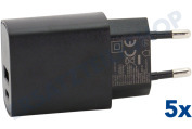 Grab 'n Go GNG371  USB Ladegerät 20 Watt, USB-C + USB-A-Wandladegerät, Schwarz geeignet für u.a. universell einsetzbar