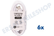 Apple GNG263  USB Anschlusskabel Kabel Lightning auf USB C 1 Meter (nicht MFI), Weiß geeignet für u.a. Lightning-Anschluss