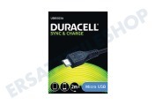 Duracell  USB5023A Micro-USB-Kabel-Schwarz 2 Meter geeignet für u.a. Universal-Micro-USB