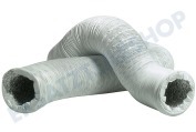 Universeel 61203800 Trockner Schlauch 125 mm weiß -PVC + ALU 10mtr