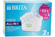 Brita 1050413 Wasserkanne Filter Filterkartusche 2er-Pack geeignet für u.a. Brita Maxtra Pro Organic ALL-IN-1 CEBO