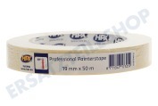 HPX  MA1950 Professionelles Abdeckband, cremeweiß 19mm x 50m geeignet für u.a. Masking Tape, 19mm x 50m