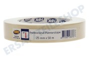 Universell  MA2550 Professionelles Abdeckband,  cremeweiß 25mm x 50m geeignet für u.a. Masking Tape, 25mm x 50m