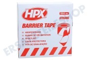 HPX  B70100 Absperrband Weiß / Rot 70mm x 500 Meter geeignet für u.a. Sicherheitsband, 70 mm x 500 Meter