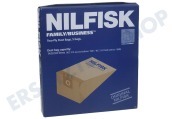 Nilfisk 82222900 Staubsauger Staubsaugerbeutel 14,0 LITER CDB3020 GD2000 geeignet für u.a. Family/Business  CDB3050