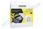 Kärcher 28632360 Staubsauger 2.863-236.0 Vlies-Filterbeutel, Set von 5 Stück geeignet für u.a. VC2