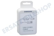 Samsung SAM10217PK  EP-DG930DWEGWW USB-C- und Micro-USB-Kombikabel, weiß geeignet für u.a. USB-C und Micro-USB