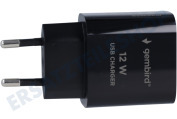 Gembird TA-UC-1A12-01-BK  USB-A 5,0 Volt, 2,4 A geeignet für u.a. USB-A, 1 Anschluss