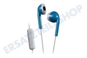 JVC HAF19MAHE Kopfhörer HA-F19M-AH Retro-Ohrhörer, Blau-Grau geeignet für u.a. Fernbedienung und Mikrofon
