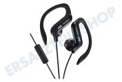 JVC HAEBR25BE Kopfhörer HA-EBR25-BE Sport-Ohrclip schwarz geeignet für u.a. Schweißfest IPX2, Bass Boost