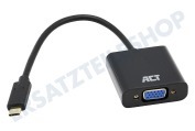 ACT  AC7300 USB Typ-C zu VGA Konverter geeignet für u.a. Eingang USB-C-Stecker, Ausgang VGA-Buchse