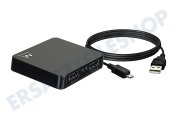 Ewent EW3720 4K HDMI  Splitter 1x2 geeignet für u.a. 4K Auflösung 3840x2160, HDMI 1.4
