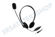 Ewent  EW3567 Headset mit Mikrofon geeignet für u.a. Stereo 3.5mm Klinkenstecker