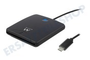 Ewent  EW1055 USB-C Smartcard ID Reader geeignet für u.a. Windows, MacOS