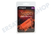 Integral INFD32GBNEONOR  Speicherstick 32GB Neon Orange USB Flash Drive geeignet für u.a. USB 2.0