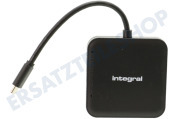 Integral  INCRMULTI3.0-C USB-C-Speicherkartenleser mit mehreren Steckplätzen geeignet für u.a. Micro SD, SC, Compact Flash, Memory Stick Duo, Pro Duo