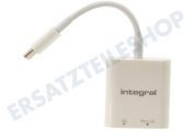 Integral  INCRSDMSD3-0-CW SD- und MicroSD-Typ-C-Kartenleser geeignet für u.a. USB 3.2 Gen-1