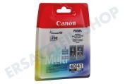 Canon CANBPG40P PG 40 + CL 41  Druckerpatrone PG 40  CL 41 Multipack Schwarz + Farbe geeignet für u.a. Pixma iP1200, iP1300