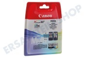 Canon CANBPG510P PG 510 + CL 511 Canon-Drucker Druckerpatrone PG 510  CL 511 Multipack Schwarz + Farbe geeignet für u.a. Pixma iP2700, Pixma iP2702