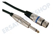 Universeel PAC112  Mikrofonkabel XLR-Buchse auf 6,35 mm Klinkenstecker 10 Meter geeignet für u.a. Mikrofon, Instrument