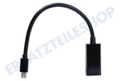 Easyfiks  Mini Displayport zu HDMI Adapterkabel 20 cm geeignet für u.a. 0,2 Meter, schwarz
