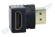 Easyfiks  Adapterstecker, HDMI-Stecker - Contra Buchse, Winkel 90 Gr. geeignet für u.a. Stecker-Adapter, Vergoldet