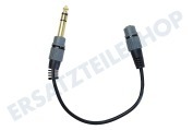 Easyfiks  Klinken-Adapter-Kabel 3,5 mm Stecker Contra - 6,3 mm Stecker; Male 20cm geeignet für u.a. 0,2 Meter