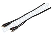 Masterfiks BMM261  Cinch Kabel 2x RCA Male-2x RCA Male, 1.5 meter, vergoldet geeignet für u.a. 1.5 Meter geschirmt, vergoldet