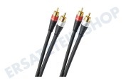Oehlbach  D1C33142 Excellence Audio Cinch-Kabel, 1 Meter geeignet für u.a. Stecker vergoldet, 1 Meter