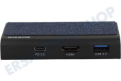 Marmitek 25008476 Connect USB C  Hub 4 geeignet für u.a. USB-C zu HDMI 2.0, USB 3.2, 1000 Mbit/s Internet