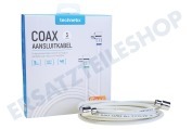 Technetix 11201520  11201510 Koaxial-Anschlusskabel 3 Meter geeignet für u.a. 4K Ultra HD