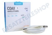 Technetix  11201530 Koaxial-Anschlusskabel 5 Meter geeignet für u.a. 4K Ultra HD