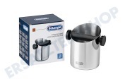 DeLonghi 5513282191 Kaffeeautomat DLSC059 Klopfschale aus Edelstahl geeignet für u.a. 110mm, mit Gummi-Klopfstange