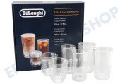 DeLonghi AS00004620 DLSC326 Kaffeeautomat Tassen für heiße und kalte Getränke geeignet für u.a. Set mit 6 Gläsern